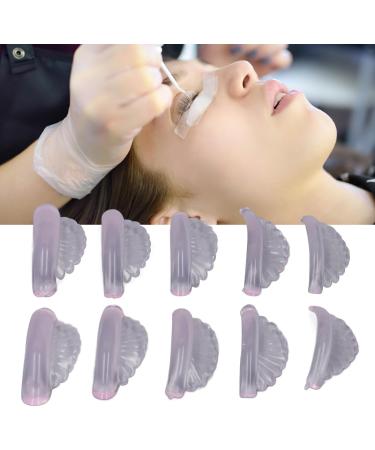 Sonew 5pairs Shell Pink Lash Lift Rod Silicone Self Adhesive Eyelash Curling Pad for Makeup Beauty Salon Washable Reusable 5 Sizes for Different Curled Effects - Buy Online on GoSupps.com