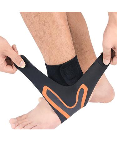 Coogime 2 pieces of Plantar fasciitis Foot wraps ankle bandage football flexible ankle brace plantar fasciitis bandage plantar fasciitis bandage Breatatable Ankle Brace (Orange M (EU: 39-41)) M (EU: 39-41) Orange