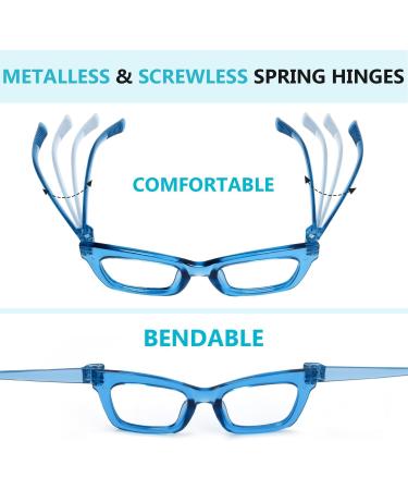 Shop Stylish Metalless Screwless Spring Hinges Reading Glasses - 6 Pack for Women (+2.00) - Colorful Mix Readers - Buy Online on GoSupps.com