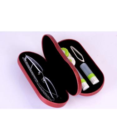 Buy 2-in-1 Contact Lens Container & Glasses Case - Portable Double-Sided Includes Tweezers & Applicator - Perfect for Home & Travel (Red) | International Shipping Available - Buy Online on GoSupps.com