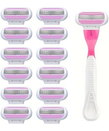 Razor 3-Leaf T-Shaped Lady Razor - Removable Hair Remover for Women | Reusable & Easy Trim | 1 Holder 3 Blades - Buy Online on GoSupps.com
