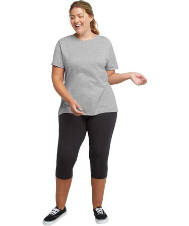 Just My Size Women's Plus Size Stretch Jersey Capri Leggings - 2X Black - Buy Online on GoSupps.com