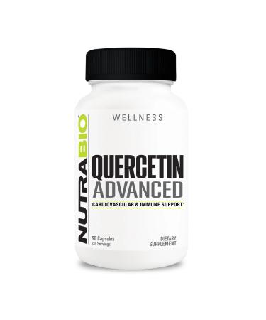 NutraBio Quercetin Advanced with Added Vitamin C and Bromelain - Potent Antioxidant - 90 Capsules