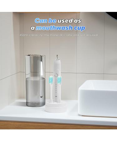 Gzyofo Sonic Electric Toothbrush for Adults - 6 Brush Heads 5 Modes Face Brush Smart Timer Travel Cup Holder - Best for Oral Care - Buy Online on GoSupps.com