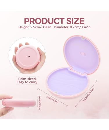 Gaboolo 2 Pack Retainer Case Ultra-slim Aligner Case with Vent Holes Removable Inner Tray Silicone for Easy Cleaning (2Pack Pink Purple) - Buy Online on GoSupps.com
