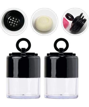 FOMIYES 10 Pcs Powder Box Portable Powder Case Cosmetics Powder Cases Empty Powder Puff Case Flocked Cotton 7x4cmx5pcs Blackx5pcs - Buy Online on GoSupps.com