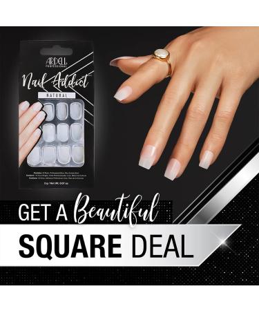 Buy Ardell Nail Addict - Natural Style Artificial Nails | Salon Quality Nail Tips for Home Use (Natural Squared) - Fast International Shipping - Buy Online on GoSupps.com