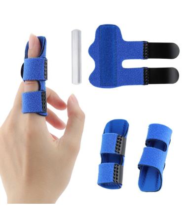Finger Support Brace 1Pc Finger Fixed Strap Finger Splint Brace with Protective Sleeve Finger Sleeves Thumb Splint Brace Support Belt for Middle Ring Pinkie Finger sports