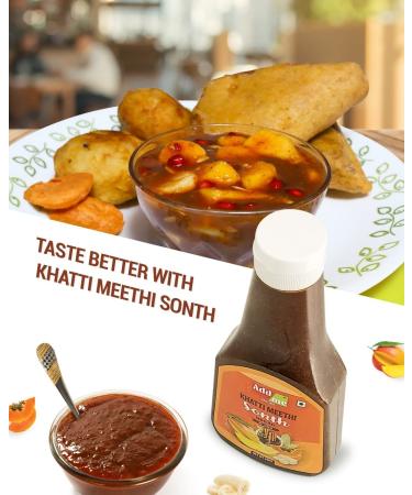 Pudina Chutney 390g + Sonth Chutney 450g - Classic Indian Red and Green Chutney Sauce Combo Pack - Buy Online on GoSupps.com