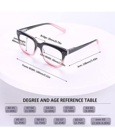 6 Pack Fashion Reading Glasses | Blue Light Blocking Oversized Square Readers for Men & Women | Spring Hinge | 1.25x Magnification - Buy Online on GoSupps.com