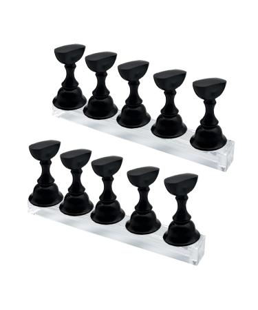 Qtwlt 10Pcs Press on Nail Stand  Nail Stands for False Nails  Nail Display Stand  Nail Painting Stand with Magnetic for Home and Salon Use