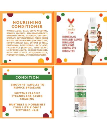 Cantu Care for Kids Nourishing Shampoo Conditioner and Conditioning Detangler with Bonus Wide Tooth Detangling Comb for Wet and Dry Hair - "Set BY Cantu" - Buy Online on GoSupps.com