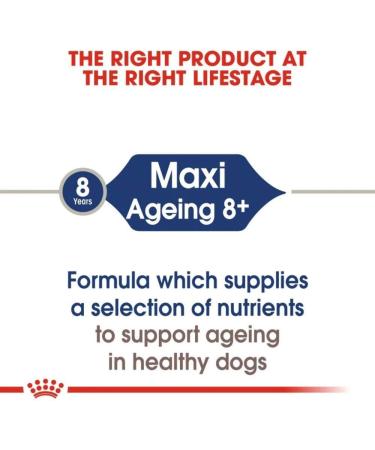 ROYAL CANIN Moist Food Maxi Age 8+ Pieces of Meat in Senior Dog Sauce by Big Race - Box 10 x 140g (Bags) - Buy Online on GoSupps.com