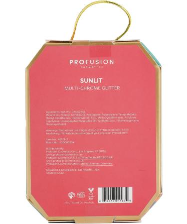 Profusion Cosmetics Sunlit Multi-Chrome Glitter Makeup - Lightweight Easy-Blend Pressed Glitter Pigment for Ultimate Summer Glow - Buy Online on GoSupps.com