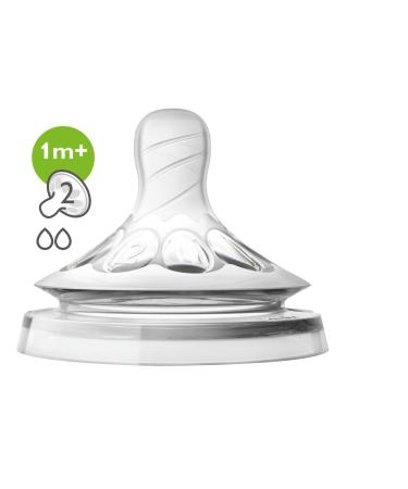 Philips Avent Natural Baby Bottle Slow Flow Nipple 4pk - Flow 2 for Ages 1M+ | SCF652/43 - Buy Online on GoSupps.com