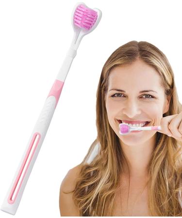 Soft Toothbrush for Adults | Interchangeable Double Head Design | Non-Slip Handle | Wobblo Cherry Blossom Powder - Buy Online on GoSupps.com
