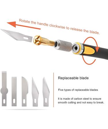 NEWISHTOOL Precision Hobby Knife Set for Architecture Modeling, Scrapbooking, Woodworking - Sharp Exacto Knife for Pumpkin Cutting and Fine Detail Work - Buy Online on GoSupps.com