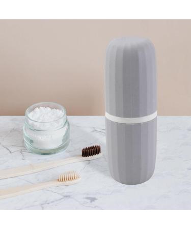 YWJLQH 4x Travel Toothbrush Holder & Gargle Cup - Compact Outdoor Shower Camping Gray - Buy Online on GoSupps.com