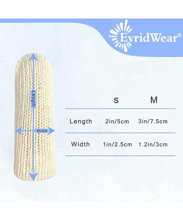 Evridwear 20PCS Premium Cotton Finger Toe Thumb Cot Sleeves - Short Length | Protects Hand Eczema, Calluses, Moisture Wicking | Jewelry Cleaning Aid - Buy Online on GoSupps.com