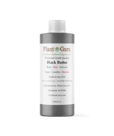 Black Butter Fragrance Oil 4 fl. oz. Scented Oil for DIY Soap Making Candles Bath Bombs Body Butters. Used in Aromatherapy Diffusers Burners and Warmers. Great Addition to Lotions and Creams.