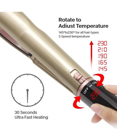 Curling Iron Professional Hair Curling Wand 2 In 1 Hair Straightener and Curler Curling Iron for All Hair Types Tourmaline Ceramic Twisted Flat Iron for Hair Styling BY ZZYY - Buy Online on GoSupps.com