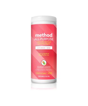 METHOD Pink Grapefruit All Purpose Cleaning Wipes, 30 CT - Buy Online on GoSupps.com
