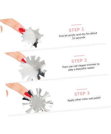 POPETPOP Manicure Trimmer 3pcs Nail Plate Model Nail Art Tool Nail Trimmer Manicure Templates Nail Tool Nail Art Plate Module Nail Art Trimmer Manicure Tool Nail Tips Trimmer Metal Mold medium Silver - Buy Online on GoSupps.com
