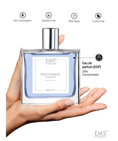 EM'5 Profondo EDP Perfume for Men | Aromatic Marine Citrus Fragrance | Strong & Long Lasting Spray | Luxury Gift for Him. - Buy Online on GoSupps.com