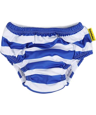 Swimbobo Reusable Absorbent Swim Diaper - Washable Blue Stripe Swim Trunks for Baby Boys and Girls (S) - Buy Online on GoSupps.com