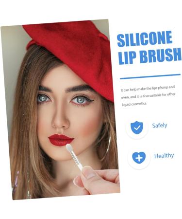 MAGICLULU 2 Sets Lip Gloss Brush Makeup Brush Eyeshadow Silicone Lip Mask Brush Mini Lipsticks Nose Lipstick Applicator Cosmetic Lipstick Brush Makeup Use Lipstick Brush White Miss - Buy Online on GoSupps.com