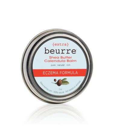 Beurre Shea Butter Eczema Balm with Moisturizing Oils - Soothing Hydrating Vegan Eczema Skin Care for Sensitive Skin Conditions Psoriasis Rashes Dry Skin Infused with Chamomile & Calendula - 2oz Beurre Eczema Balm