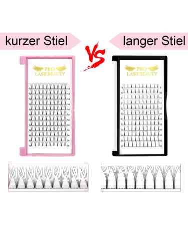 Buy 6D-C-0.10-9 mm Short Stem Eyelash Extensions | Finished Volume Eyelashes 0.07 C Curl - 12 Pieces Pack - Buy Online on GoSupps.com