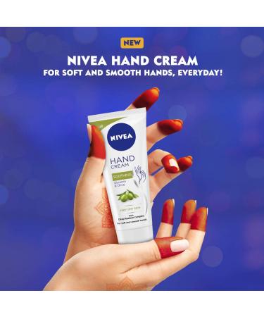 NIVEA Hand Cream Soothing Glycerin & Olive - 75g for Very Dry Skin | Hydrating Moisturizer for All Skin Types - Buy Online on GoSupps.com
