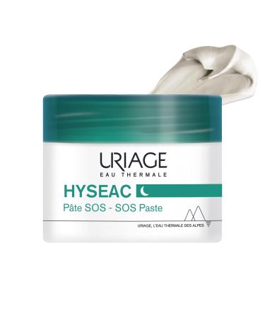 Uriage Hys ac SOS Paste Anti-Blemish 15ml - Night Spot Maturation Skincare - Oily Acne-Prone Skin - With Green Clay Zinc & Tea Tree - Corrects the spot from the 1st night I Paraben & Fragrance-Free
