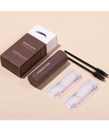Eyebrow Stamp Kit Eyebrow Stamp Eyebrow Shaping Makeup Kit for Women Girls Durable and Waterproof Eyebrow Stamp Stencils Kit (Dark Brown) - Buy Online on GoSupps.com