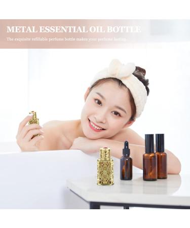 Buy Refillable Perfume Bottle Set - 3 Gold Arabian Essential Oil Bottles (3ml) | Vintage Travel Perfume Container - Fancy Retro Design - Buy Online on GoSupps.com