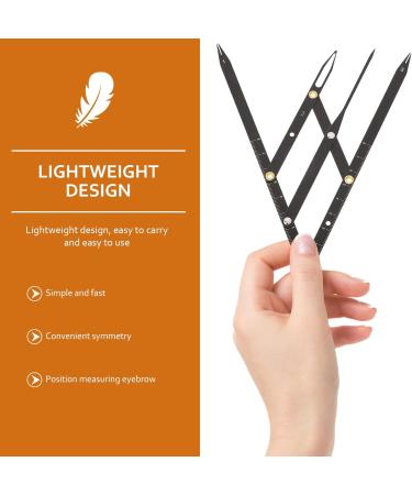 R gle Sourcils en Acier Inoxydable R glable Outil de Mesure des Sourcils Pr cis R gle de Positionnement Noir Outil de Dessin Compact pour Maquillage Professionnel - Buy Online on GoSupps.com
