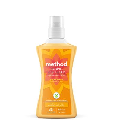 Method Fabric Softener, Ginger Mango, 45 loads, Reduces Static Cling, 53.5 Ounces (Pack of 1)