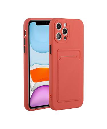 Tivenfezk Nadoli Silicone case for iPhone 15 Pro Max Ultra thin shockproof scratch -resistant wallet soft TPU protective cover mobile phone case with credit card holder iphone 15 per max plum red