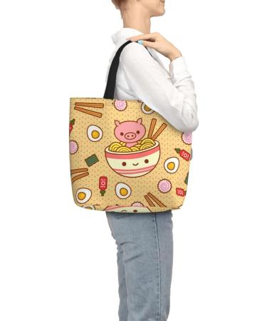 OPSREY Delicious Sweet Ramen printed Tote Shopping Bag Tote Organiser Bag Ladies Shoulder Bag Delicious Sweet Ramen One Size - Buy Online on GoSupps.com