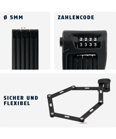 Buy Abus Bordo Combo 6100/90 Folding Bike Lock - Durable Hardened Steel Keyless Number Code Security Level 9 90cm - International Shipping Available - Buy Online on GoSupps.com