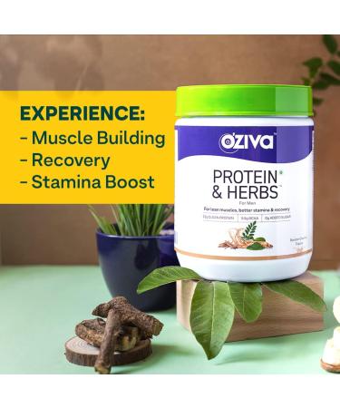 Oziva Protein & Herbs Men with Multivitamins Ashwagandha Brahmi Maca Musli - 2.2 lbs Chocolate | Boost Stamina, Lean Muscles & Recovery | Soy Free, Gluten Free, Non GMO - Buy Online on GoSupps.com