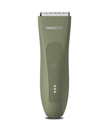 MANSPOT Ball Trimmer/Shaver, Electric Trimmer for Men, Replaceable Ceramic Blade Heads, Waterproof Wet/Dry Groin & Body Trimmer for Men, 90 Minutes Shaving After Fully Charged Green - Buy Online on GoSupps.com
