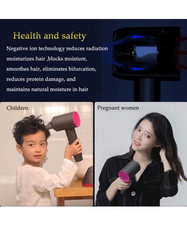 Cordless Hair Dryer Low-Heat Blow Dryer with Magnetic Nozzle Rechargeable Portable Hairdryer for Indoor Outdoor Camping Tourism - Buy Online on GoSupps.com