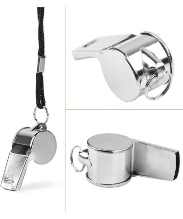 Whistle  24 PCS Professional Stainless-Steel Whistles with Lanyards in Bulk  Very Loud Metal Sports Whistle  Perfect for Coaches  Referees  Lifeguards  Officials  and Teams  Silver - Buy Online on GoSupps.com