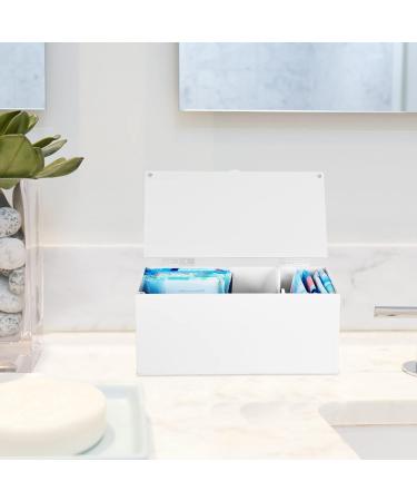 Chengfu Acrylic Magnetic Sanitary Napkin Container - Women's Bathroom Pad Holder for Period Use - White - Buy Online on GoSupps.com