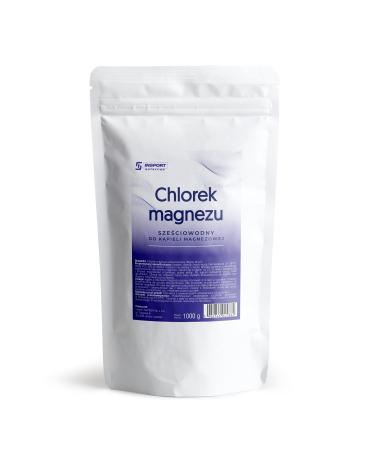 Magnesium Chloride Hexahydrate - 1000g Powder - Magnesium Chloride Hexahydrate Pure Natural for Bath - Leak Proof Packaging with Zipper - Doypack - INSPORT Nutrition
