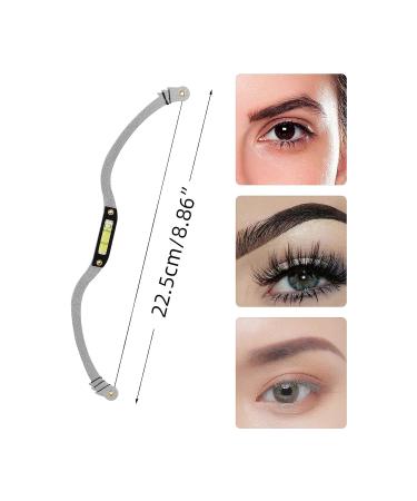 ATOMUS Eyebrow Tattoo Bow Mapper Set - Microblading Metal Brow Drawing Ruler Marker Tool Kit (Silver) - Buy Online on GoSupps.com
