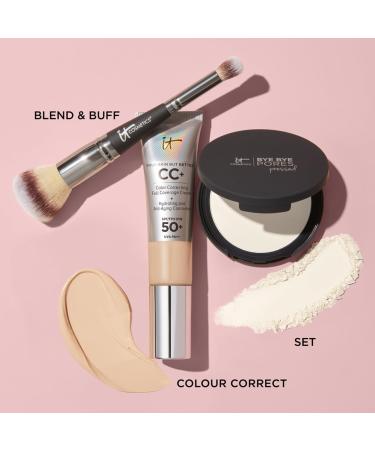 IT Cosmetics CC+ Cream 32ml with SPF 50 & Confidence in a Cream Full-Coverage Foundation - Hydrating & Anti-Aging Bundle - Buy Online on GoSupps.com
