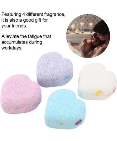 Heart Shape Bathing Balls (4 Pack) - Nourishing Salt Balls for Cleansing & Moisturizing | Ideal for Body Refinishing & Pore Care - Buy Online on GoSupps.com